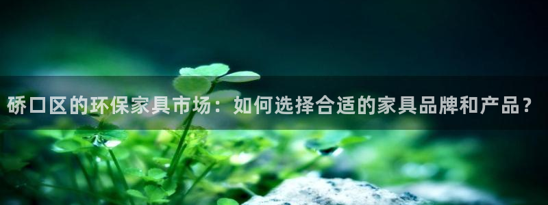 沐鸣平台首页登录：硚口区的环保家具市场：如何选择合适的家具品
